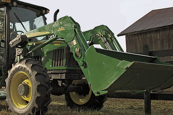 John Deere 5603 Tractor with 542 Bucket Attachment