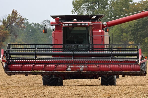 CASE IH Combine with Grain Header